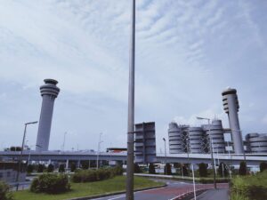 羽田空港の朝の風景